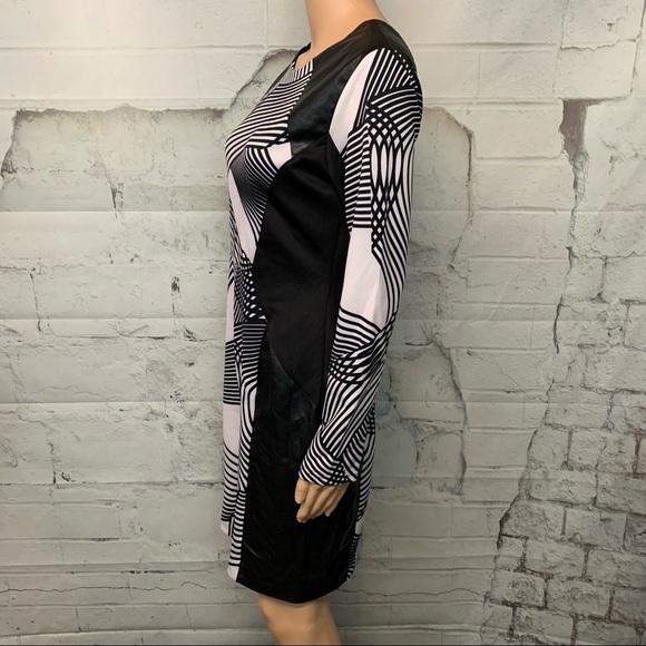 Cato Pattern Faux Leather Dress - Picture 2 of 9
